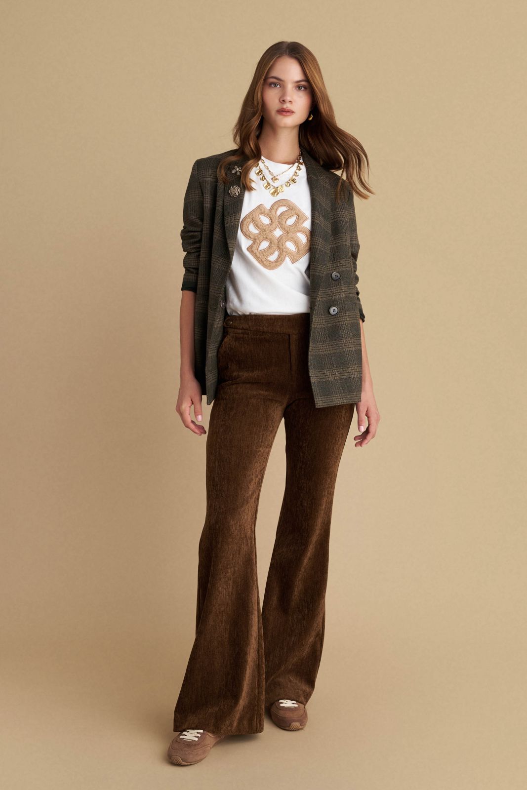 attrattivo - Pantallona kadife ngjyre kafe