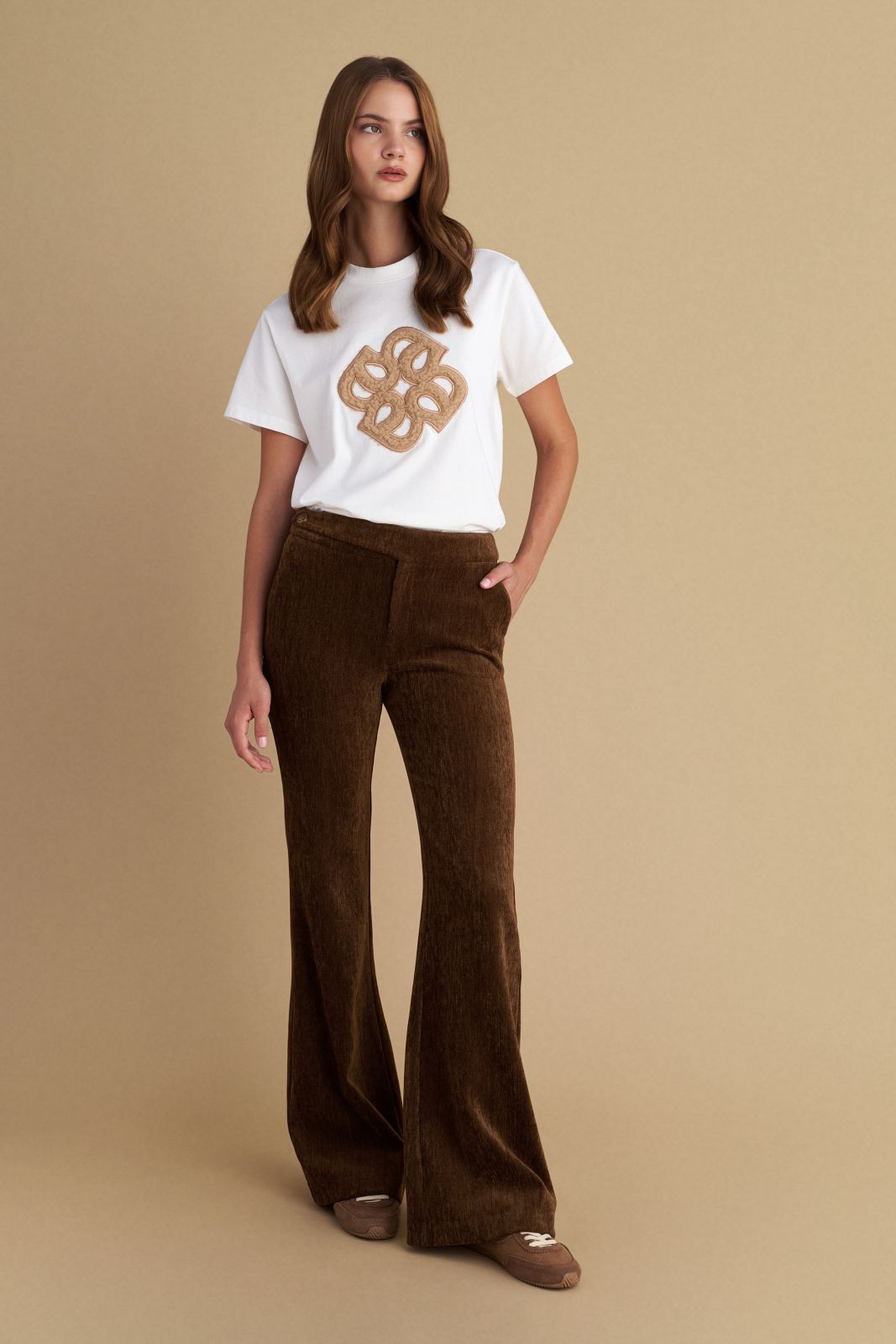 attrattivo - Pantallona kadife ngjyre kafe