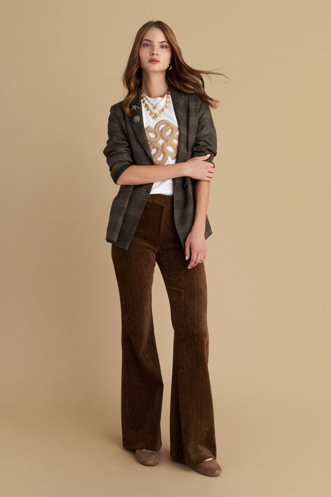 attrattivo - Pantallona kadife ngjyre kafe