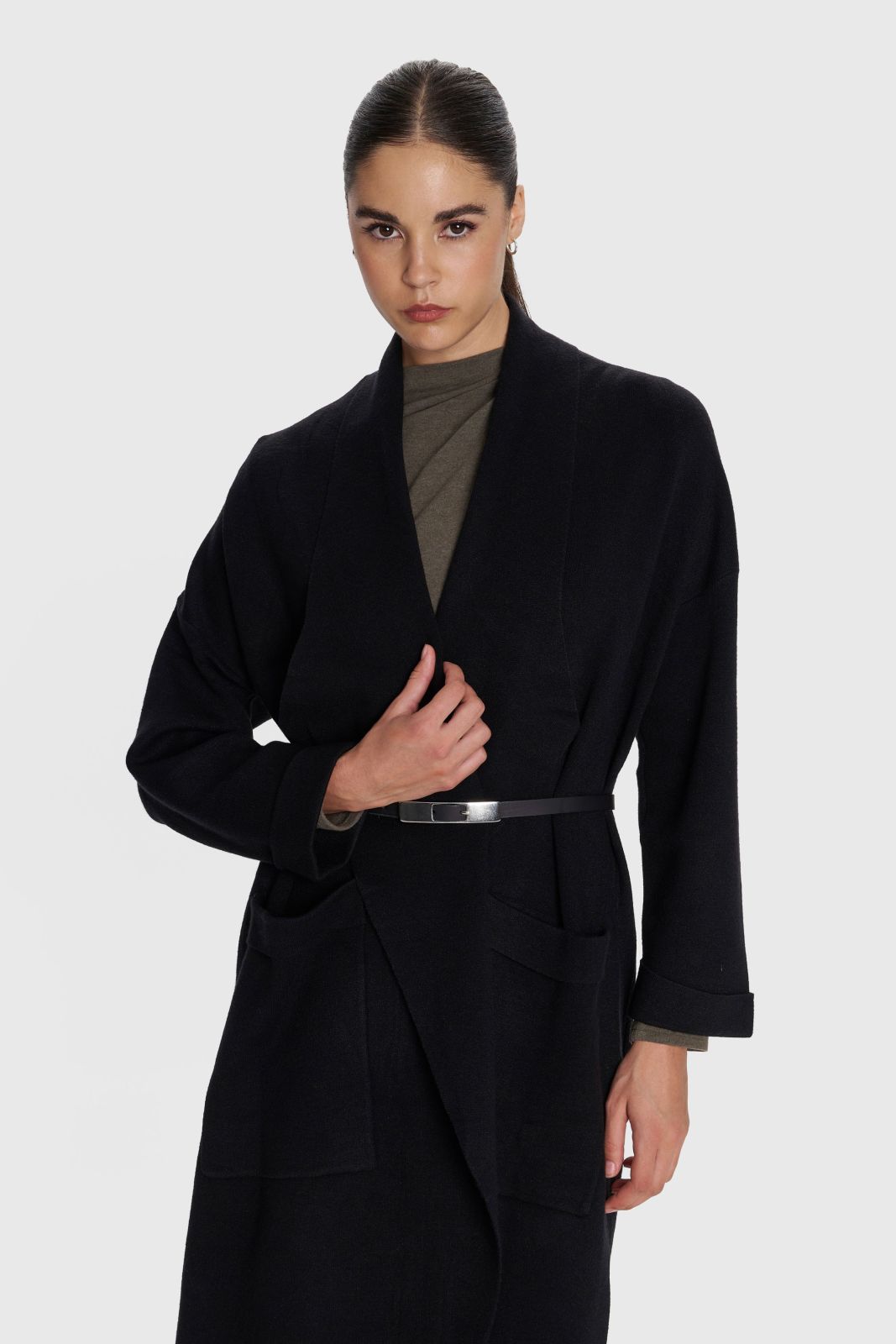 ALE - Cardigan trecereksh jeshil dhe i zi