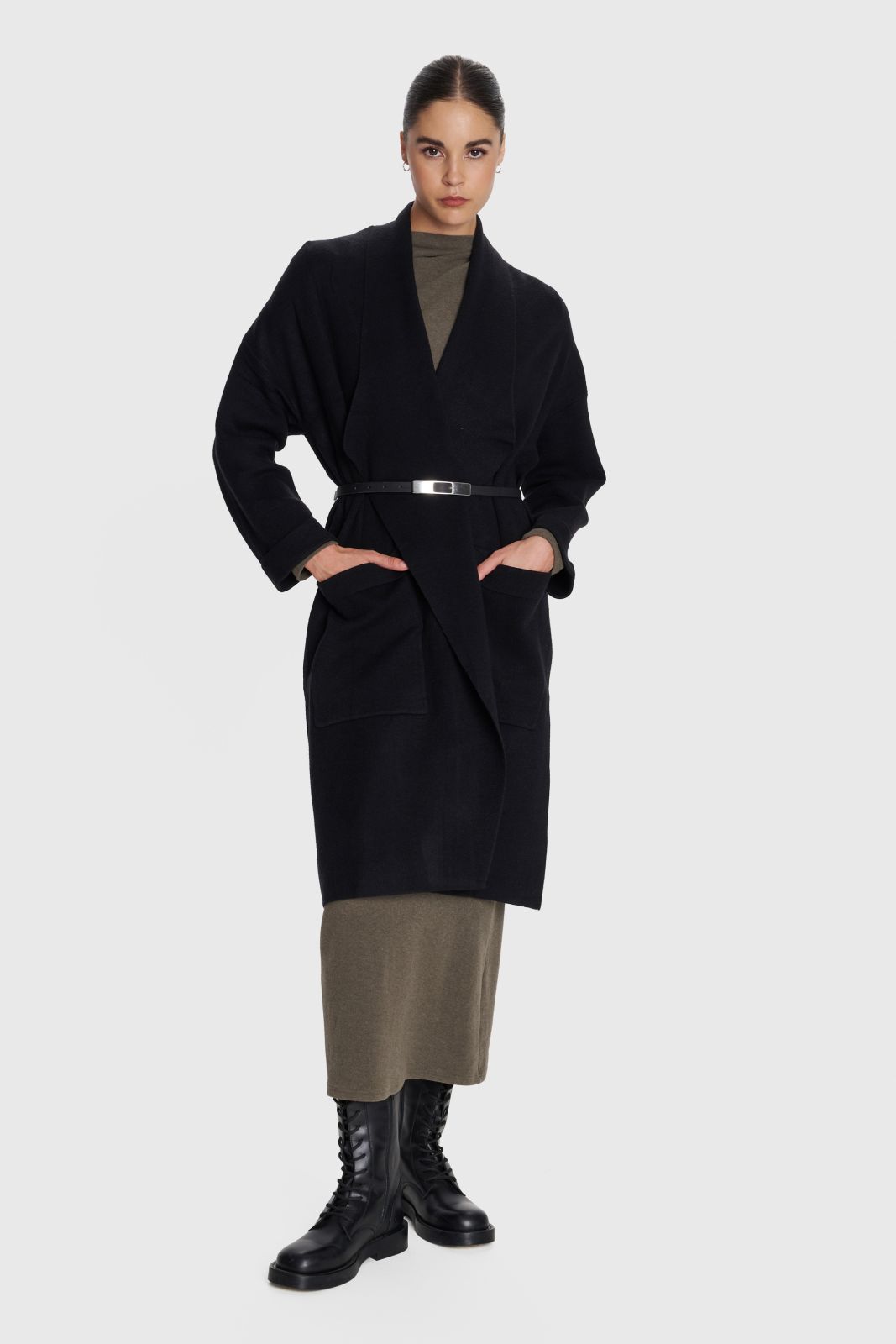 ALE - Cardigan trecereksh jeshil dhe i zi