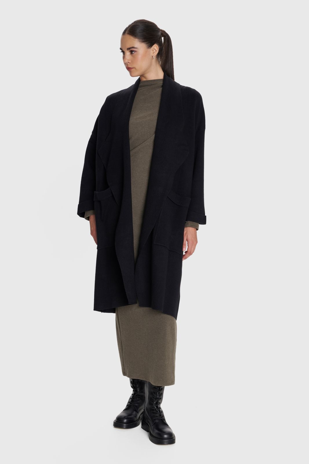 ALE - Cardigan trecereksh jeshil dhe i zi