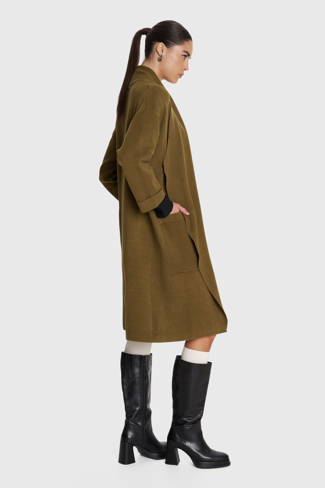 ALE - Cardigan trecereksh jeshil dhe i zi