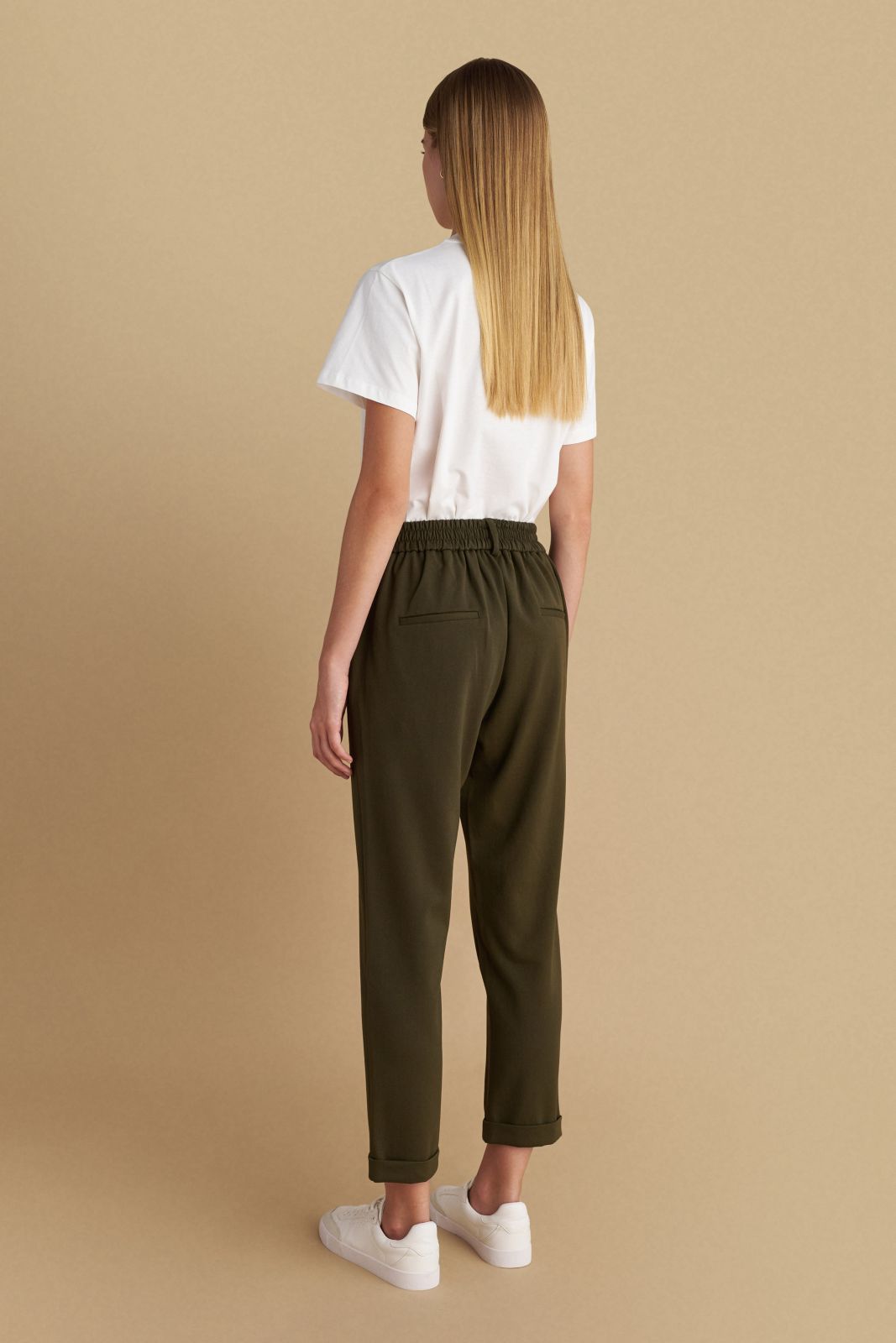 attrattivo - Pantallona serioze me llastik gri , jeshile dhe te zeza