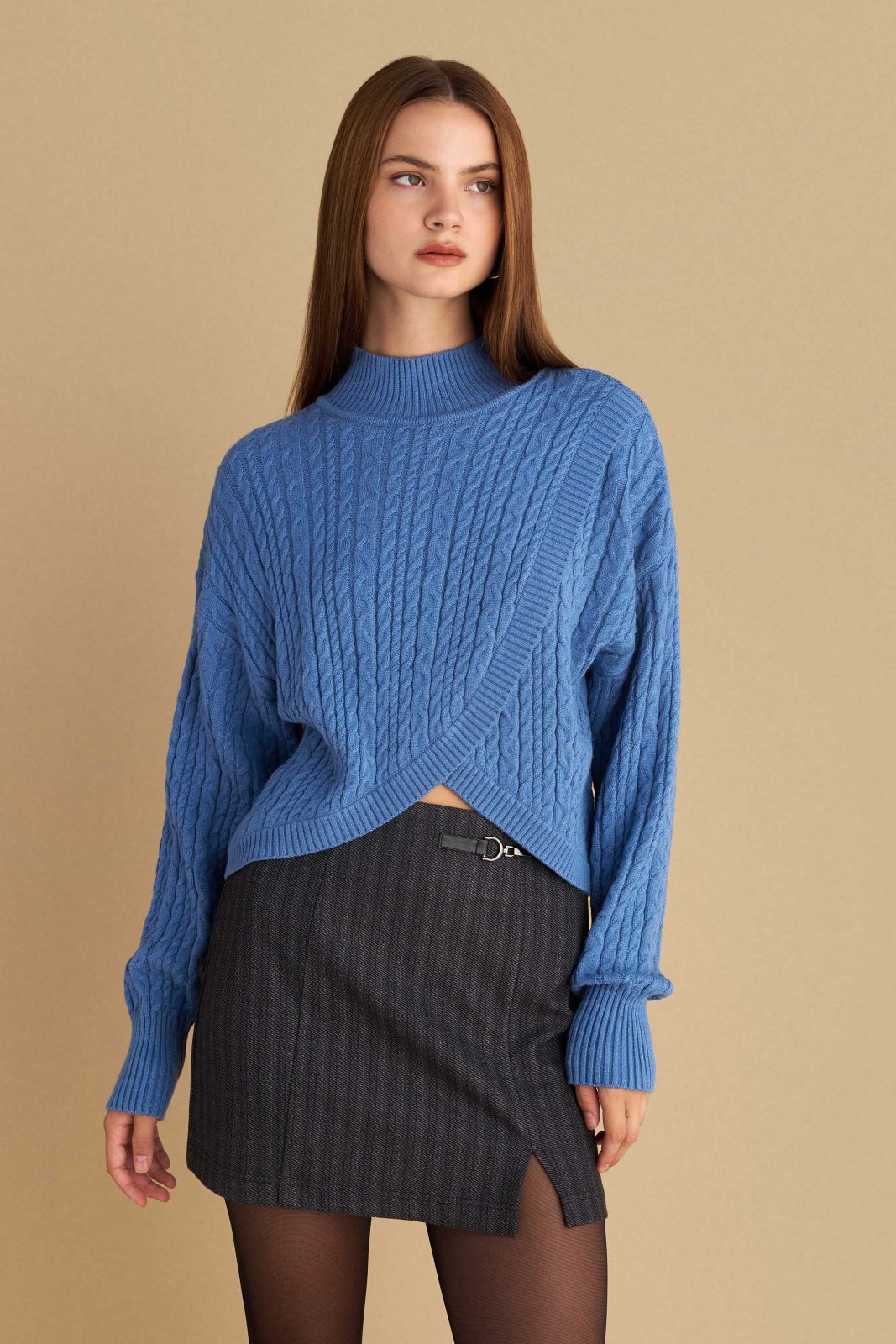 attrattivo - Pulover blu dhe e kuqe me jake te rrumbullaket