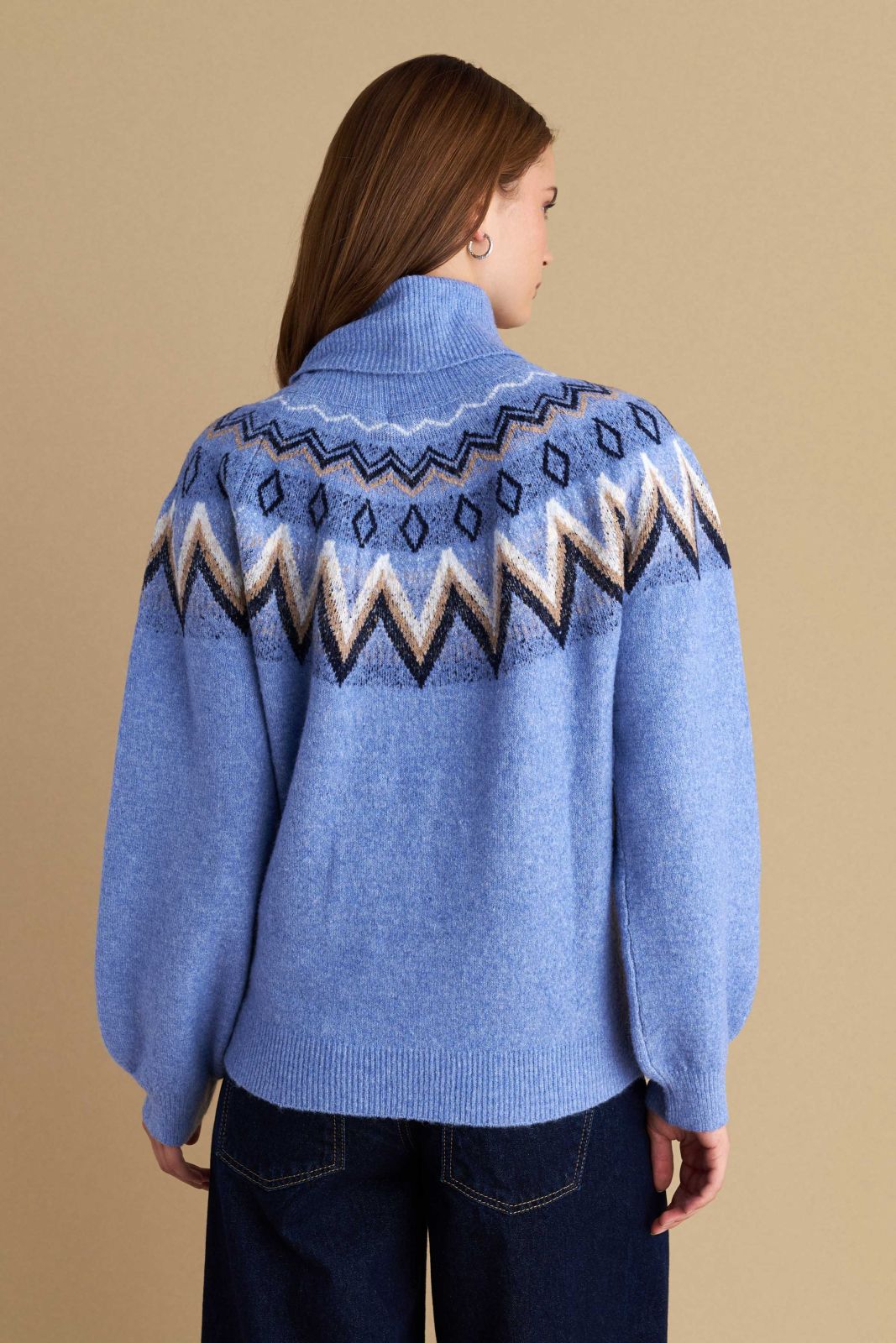 attrattivo - Pulover blu me golf dhe me motive