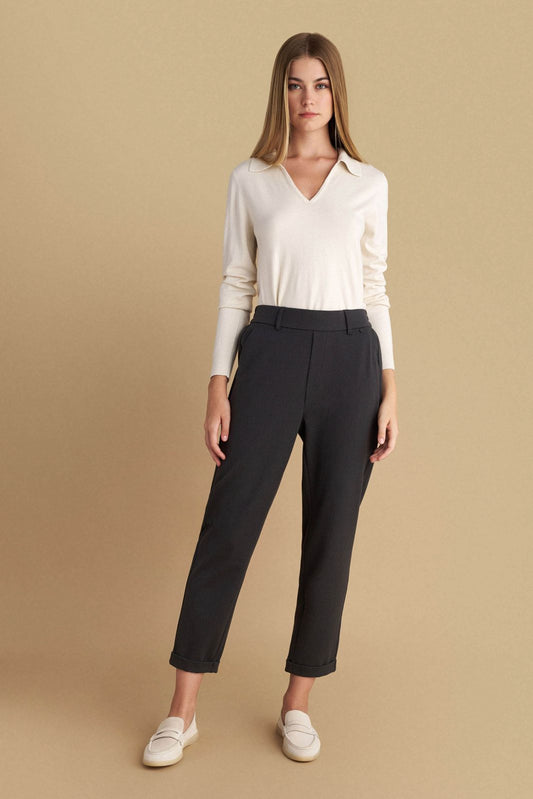 attrattivo - Pantallona serioze me llastik gri , jeshile dhe te zeza