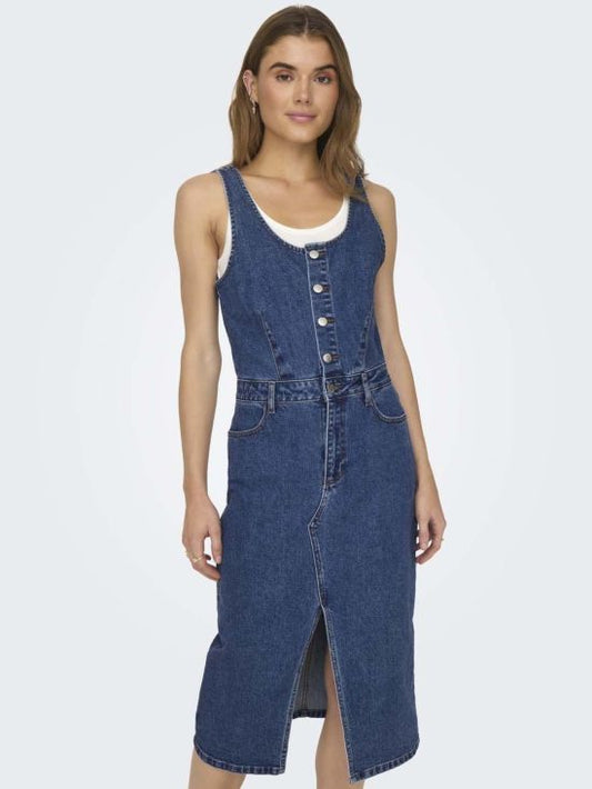 ONLY - Fustan xhins blu