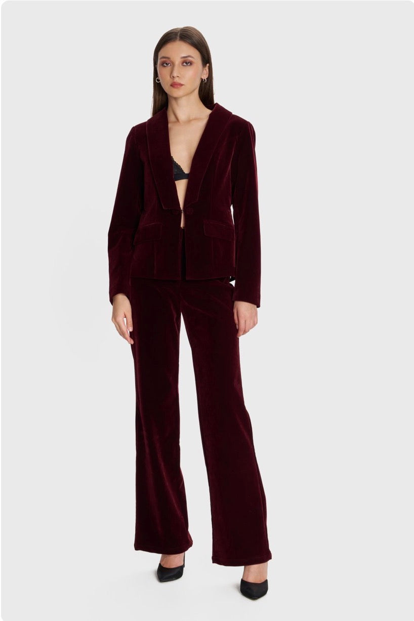 ALE - Xhakete veludhe vishnje dhe e zeze me prerje ne bel