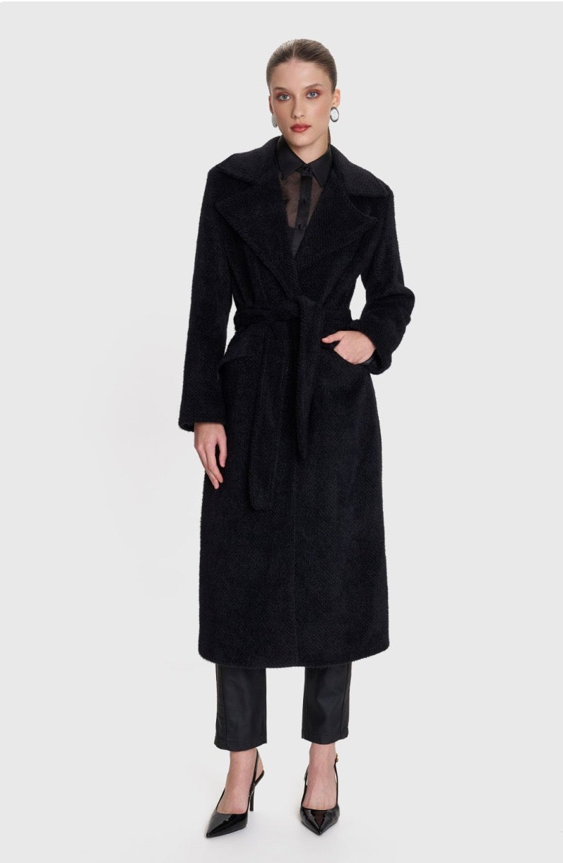 ALE - Pallto e gjate kafe dhe e zeze me xhepa