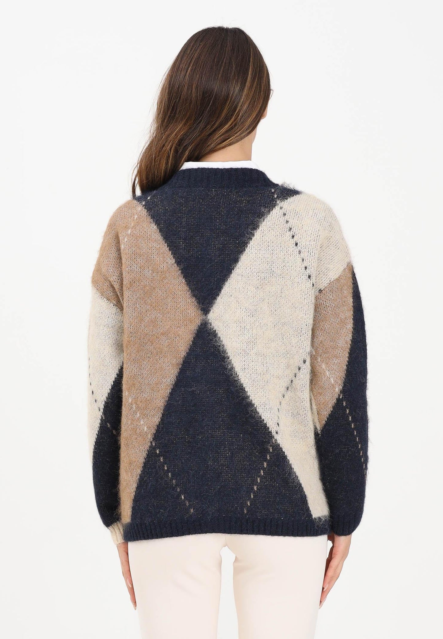 ONLY - Triko me motive blu dhe kafe