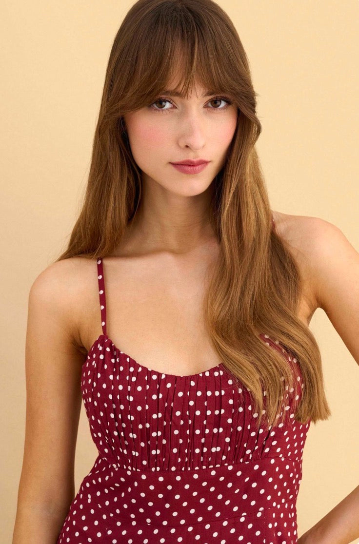 attrattivo - Fustan i kuq me pika