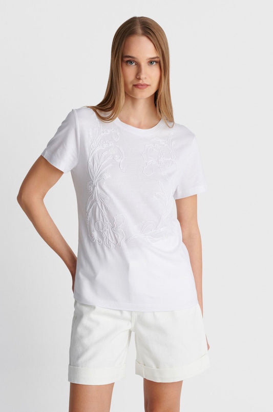 ALE - Bluze e bardhe pambuku me detaje te qendisura