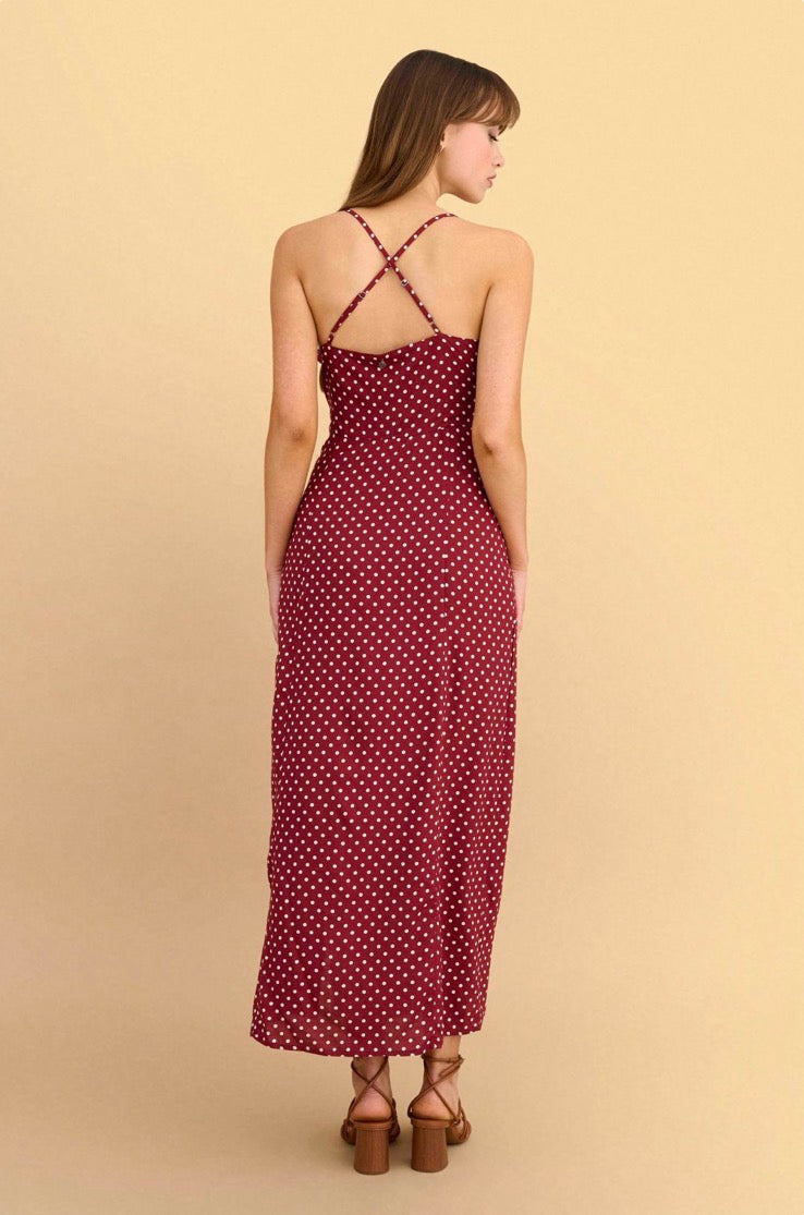 attrattivo - Fustan i kuq me pika