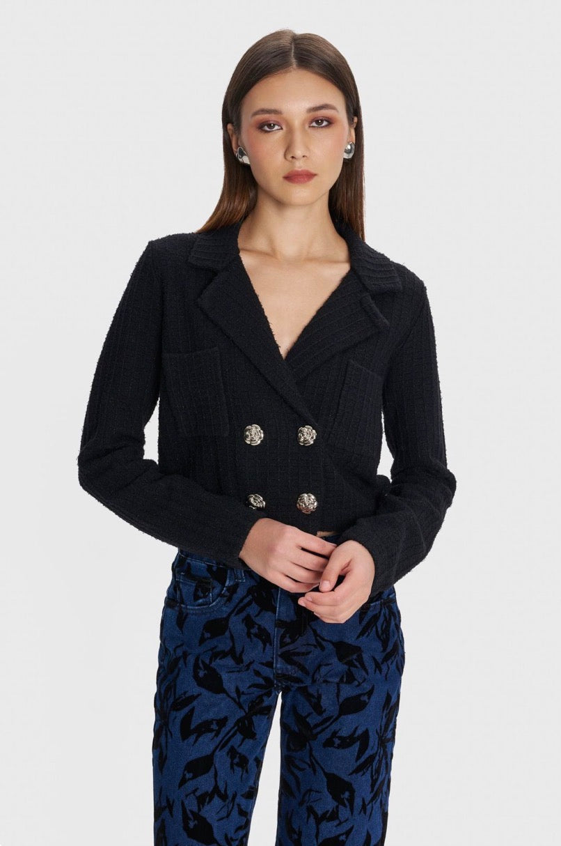 ALE - Xhakete e zeze e shkurter me kopsa