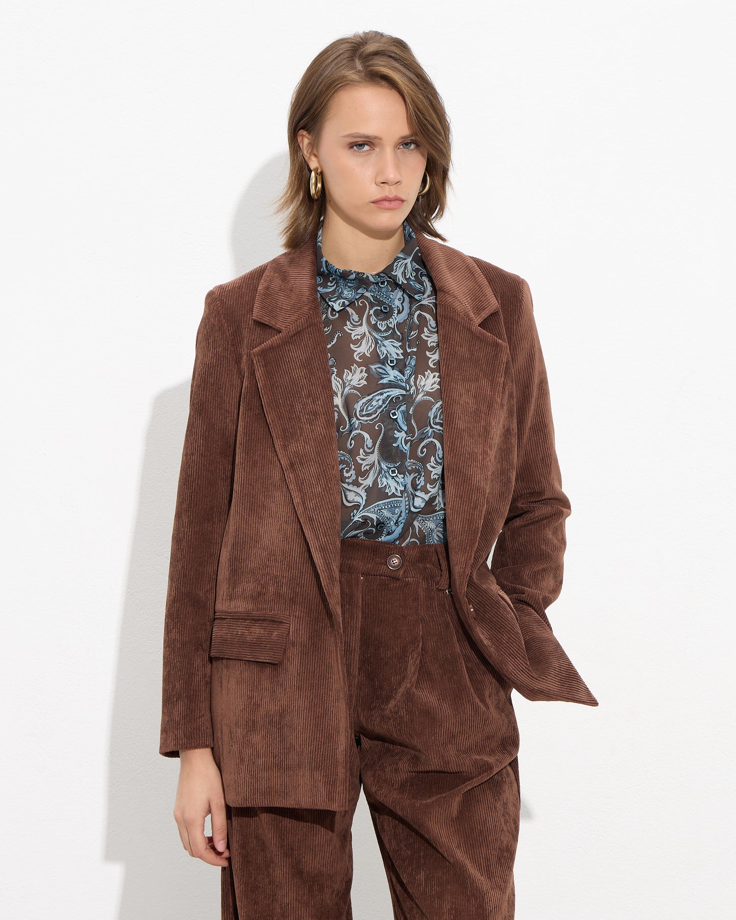 Passager - Xhakete kadife kafe dhe blu