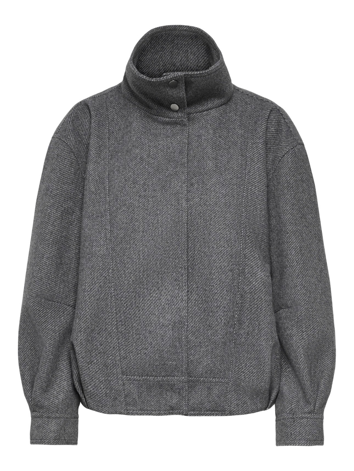 ONLY - Xhakete stofi stil bomber ne ngjyren gri dhe kafe