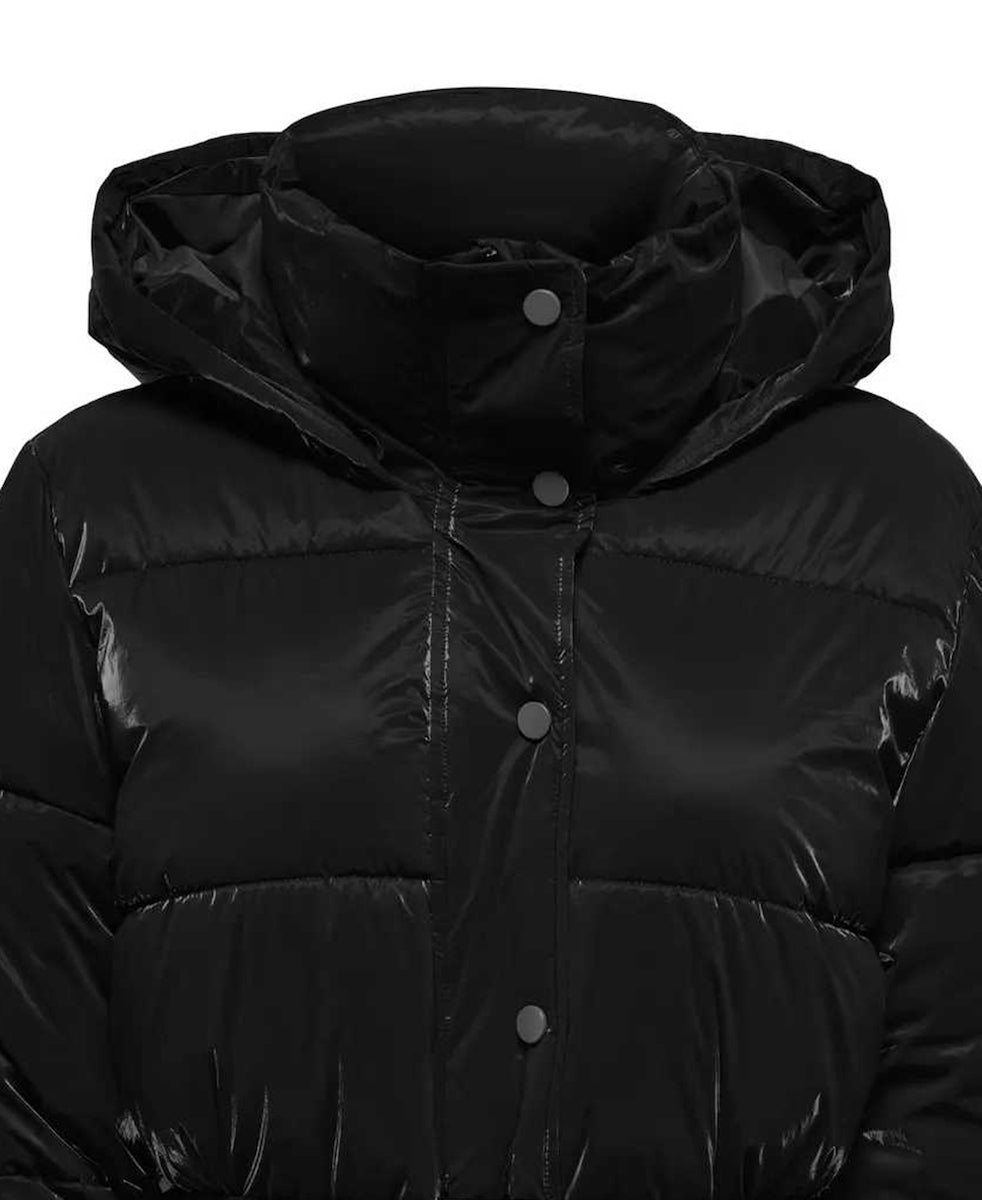 ONLY - Xhup i zi me kapuc dhe rrip ne bel