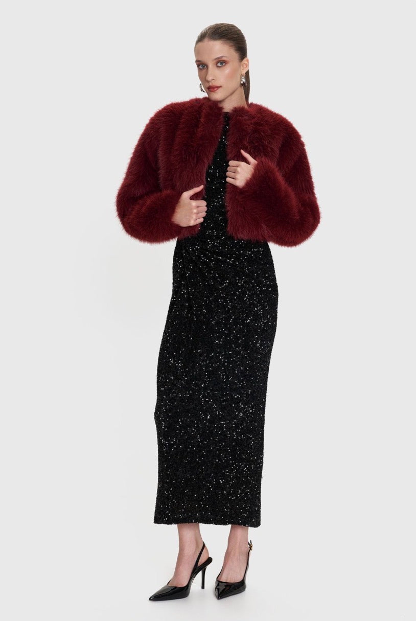 ALE - Fustan i zi me temina