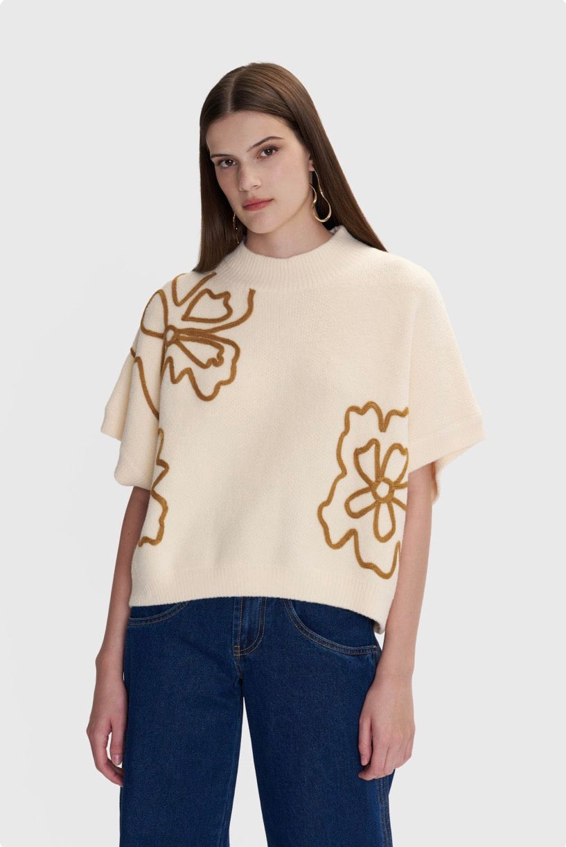 ALE - Bluze bezhe e thurur me detaje