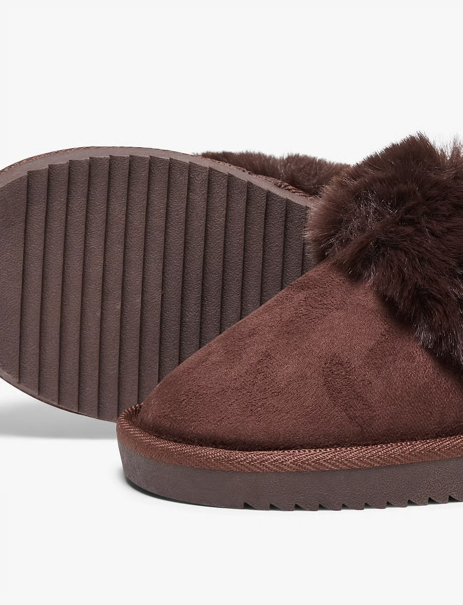 ONLY  - Kepuce kafe stil uggs te hapura me pellush