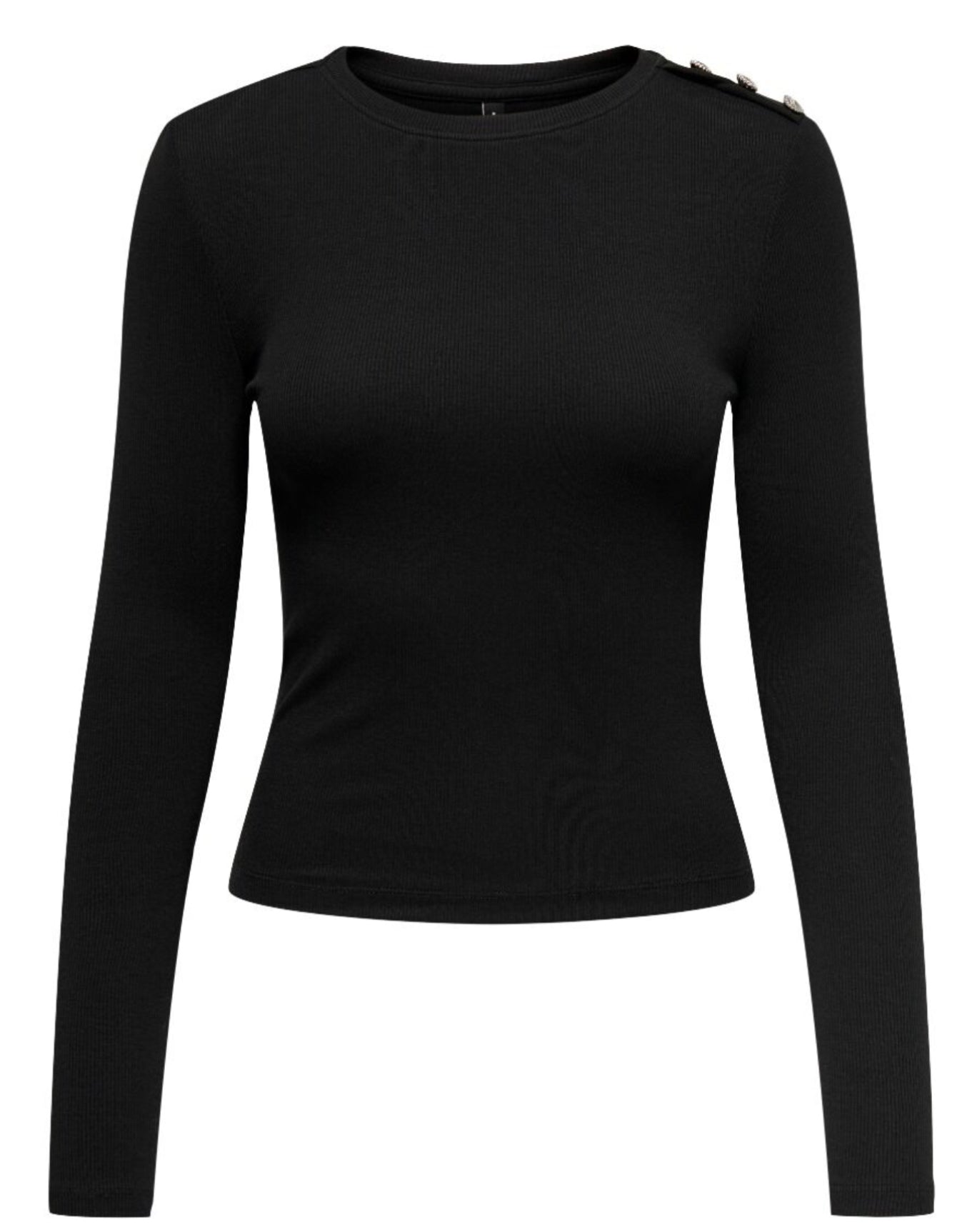 ONLY - Bluze pambuku e bardhe dhe e zeze me gure dekorues ne sup