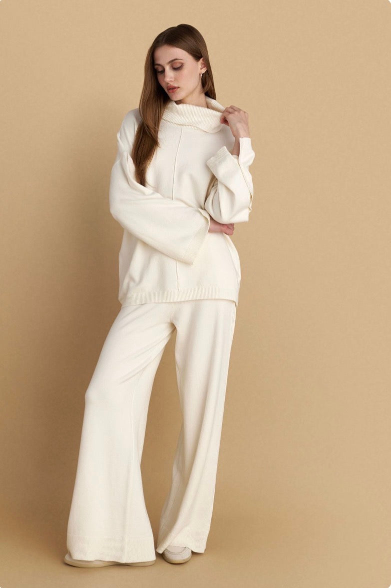 attrattivo - Pulover kafe dhe bezhe me kopsa dekortive