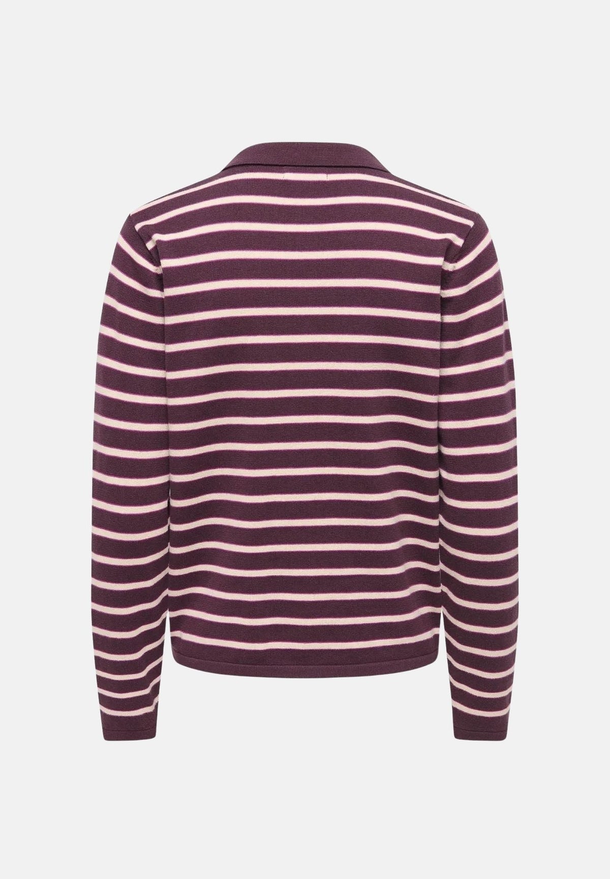 ONLY JDY - Bluze polo me vija ne ngjyren vishnje dhe kafe