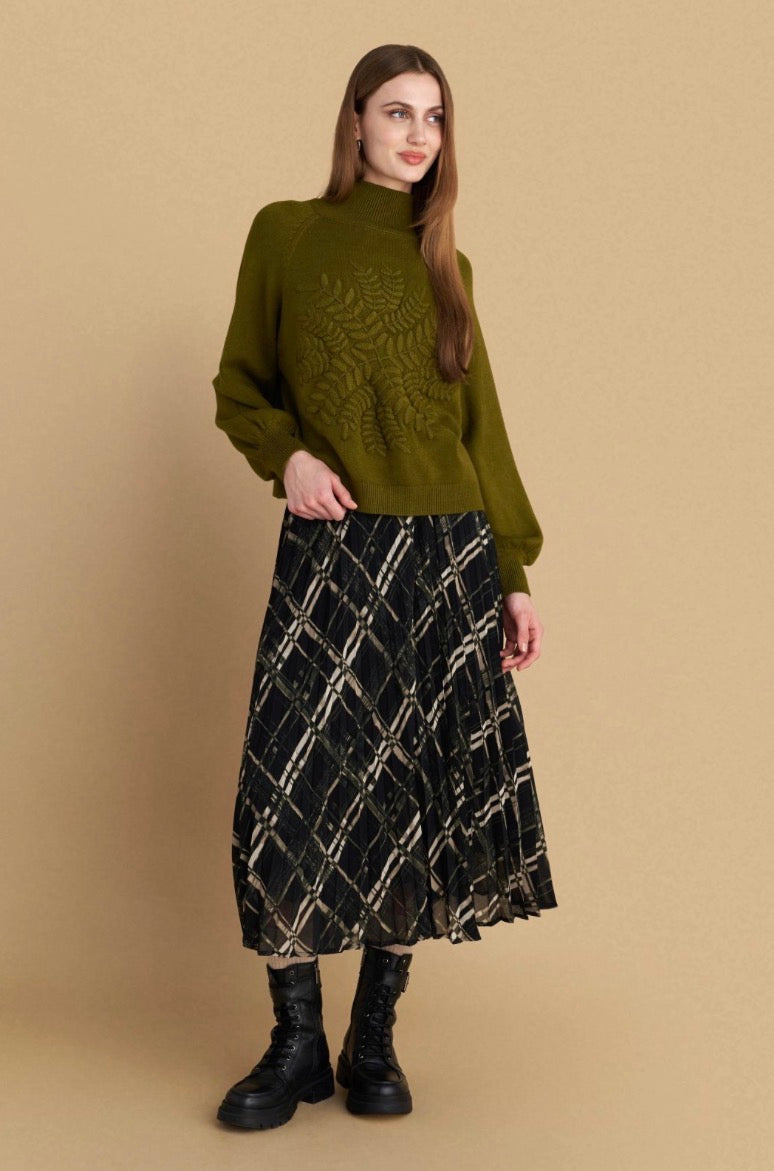 attrattivo - Pulover lejla dhe jeshile me dizajn