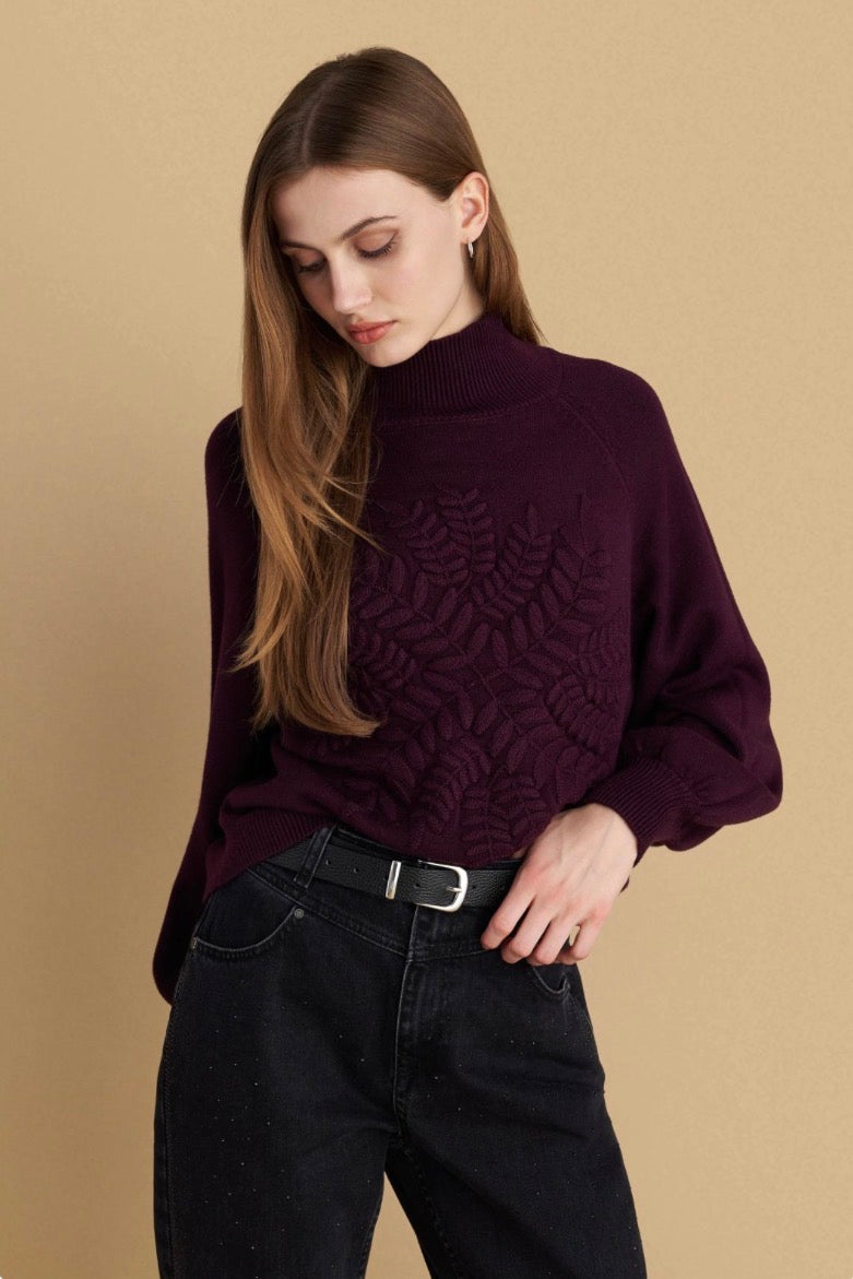 attrattivo - Pulover lejla dhe jeshile me dizajn