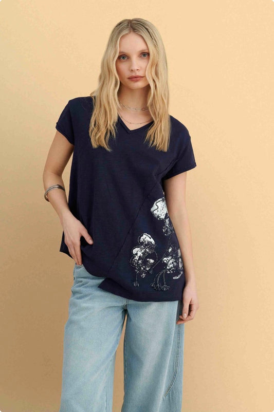 attrattivo - Bluze blu dhe jeshile me prerje asimetrike