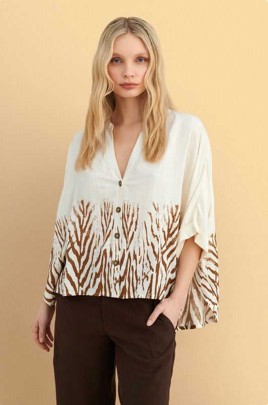 attrattivo - Kemishe bezhe oversize me printe