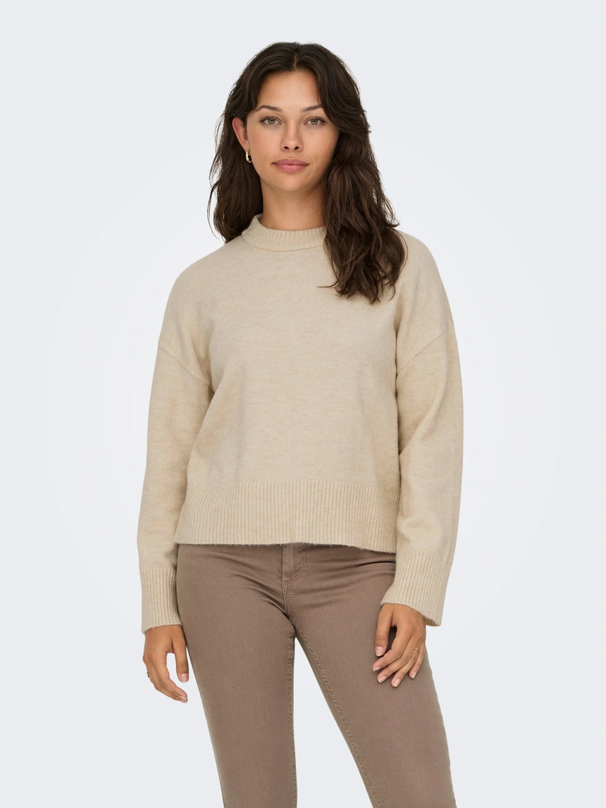 ONLY - Pulover gri dhe bezhe
