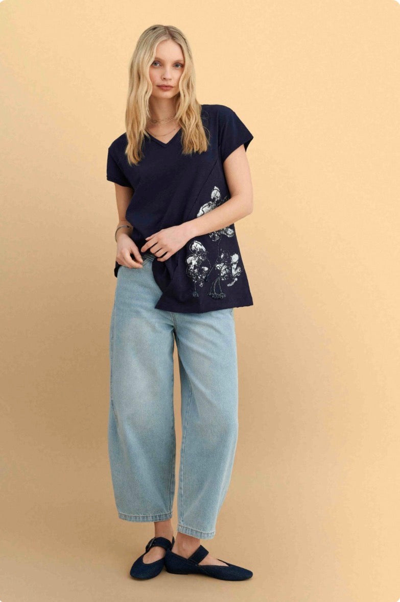 attrattivo - Bluze blu dhe jeshile me prerje asimetrike