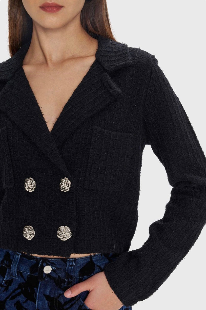 ALE - Xhakete e zeze e shkurter me kopsa