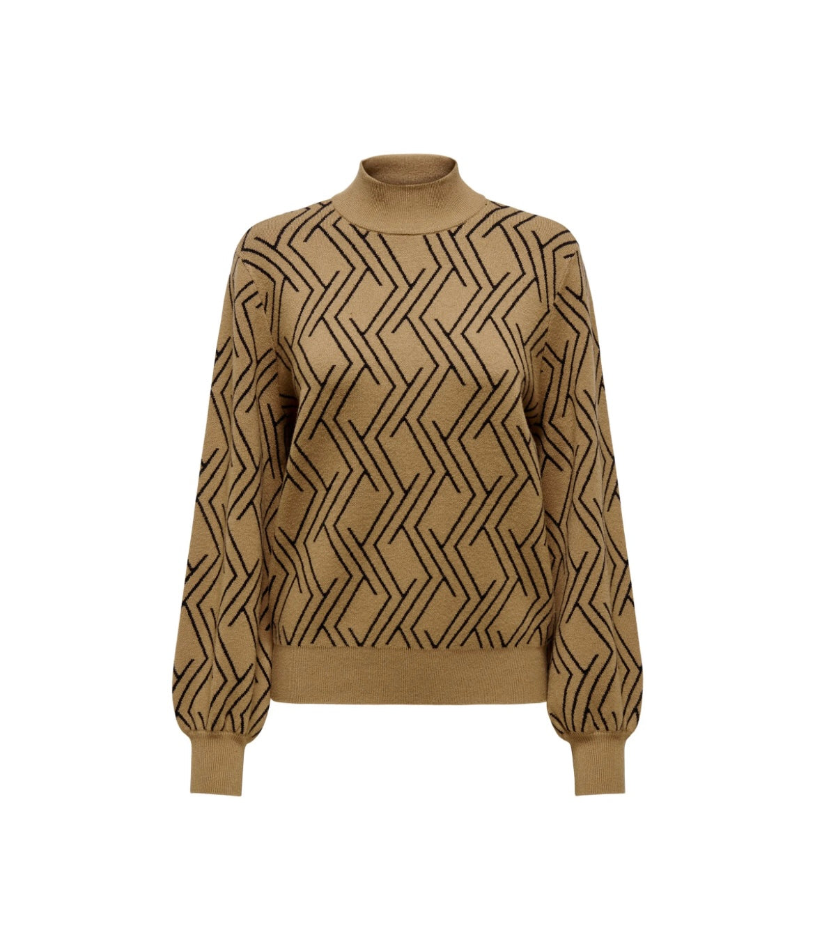 ONLY - Pulover kafe dhe e zeze me motive