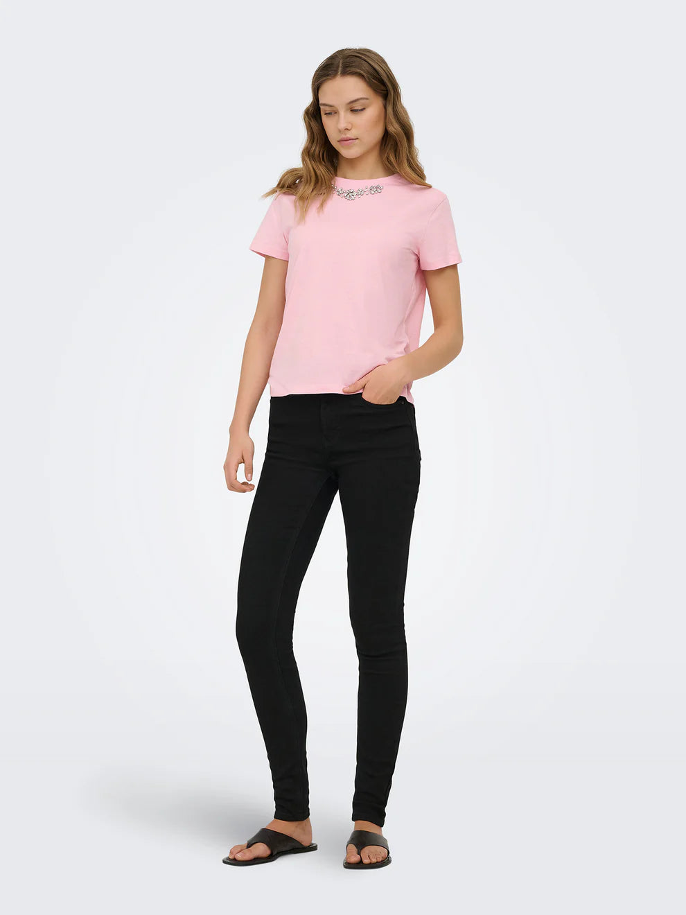 ONLY - Bluze roze me detaje gurash ne qafe