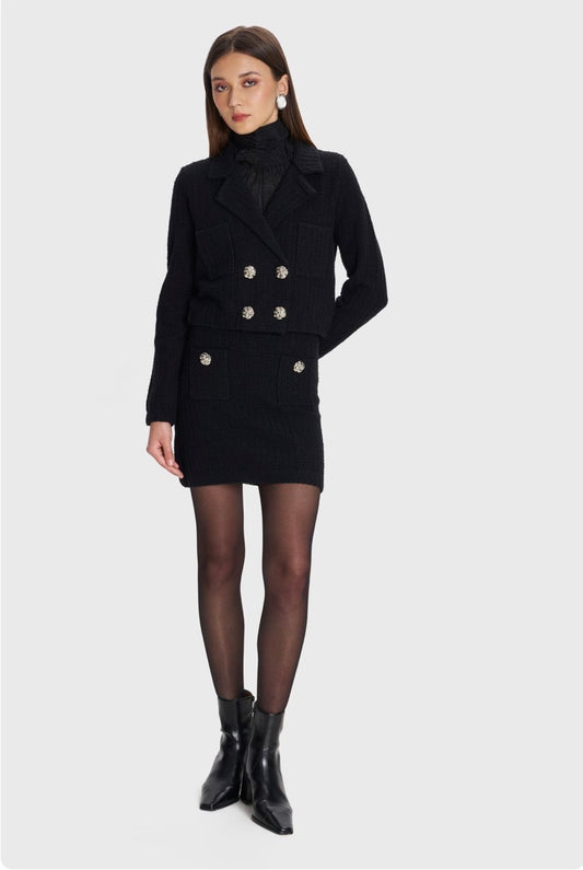 ALE - Set stofi xhakete dhe fund ne ngjyre te zeze