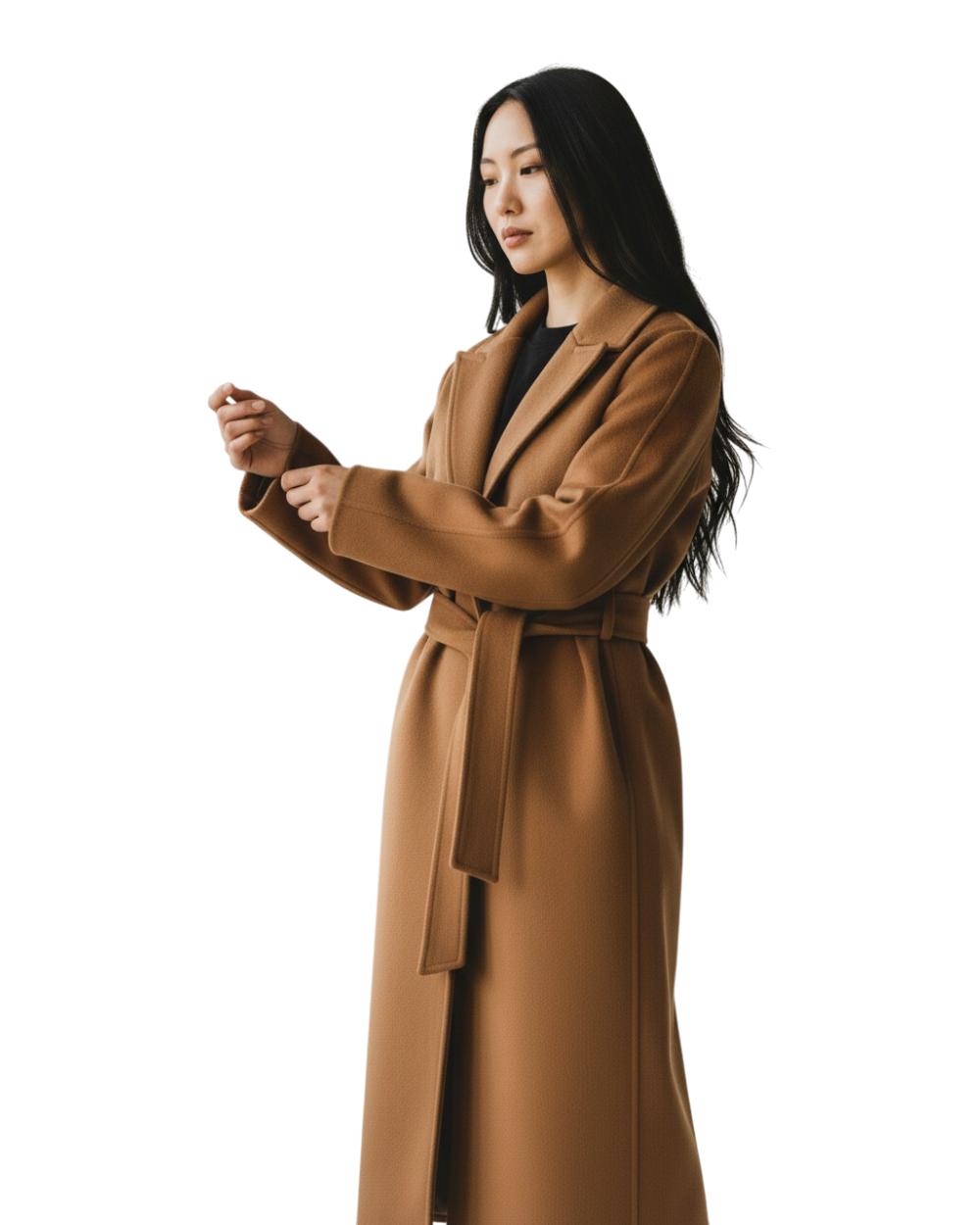 Passager - Pallto e gjate bezhe, e zeze dhe vishnje