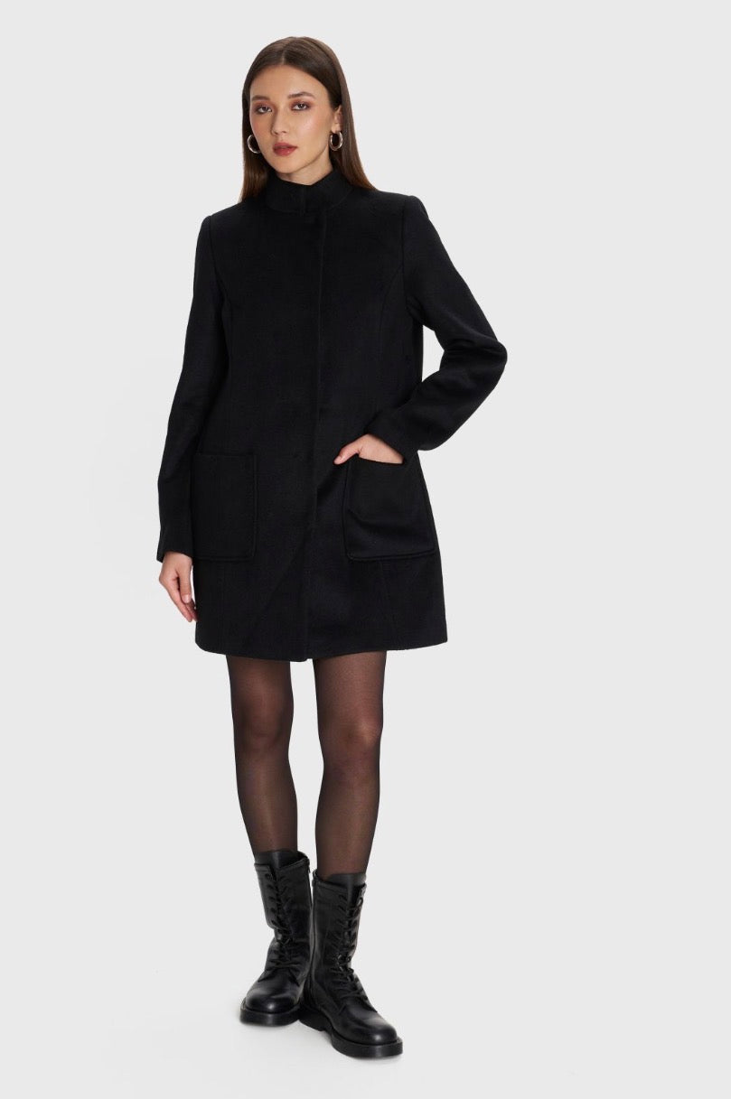 ALE - Pallto e shkurter jeshile dhe e zeze me xhepa perpara