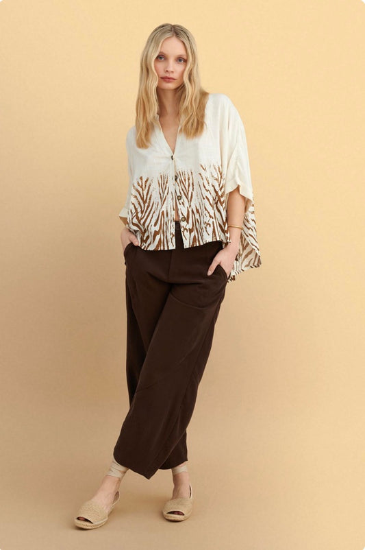 attrattivo - Kemishe bezhe oversize me printe