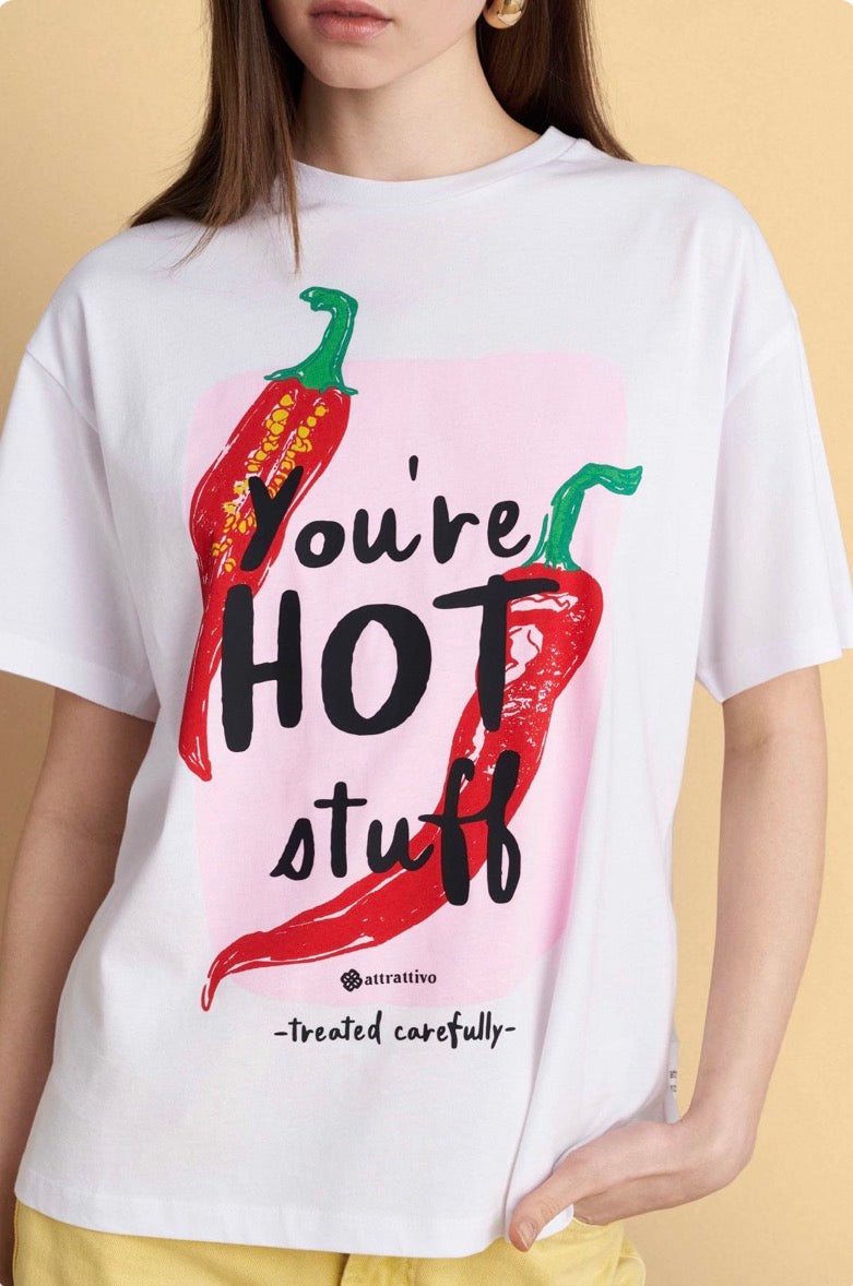 attrattivo - Bluze pambuku e bardhe me printe