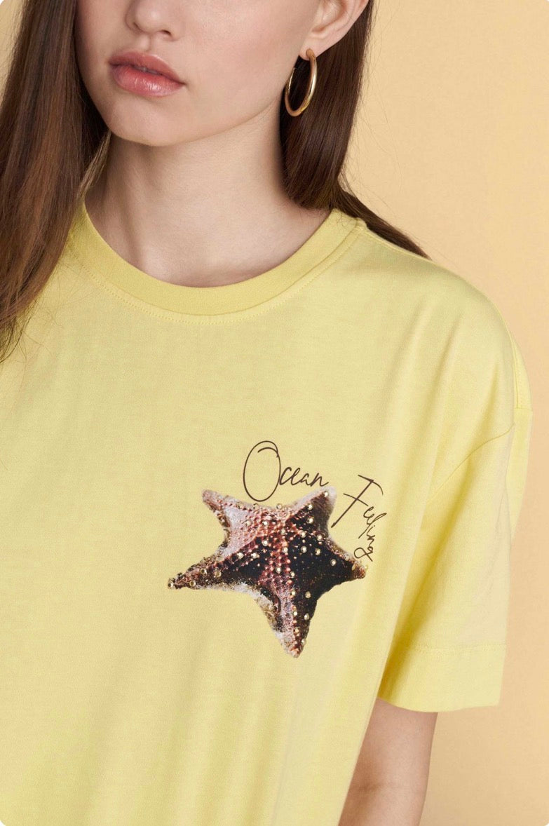 attrattivo - Bluze pambuku e verdhe me printe