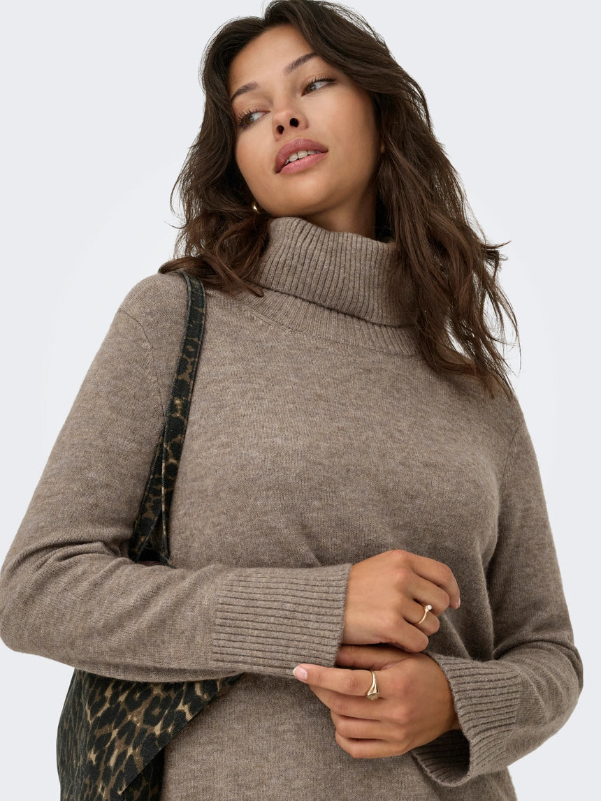 ONLY - Fustan kaf deve i shkurter