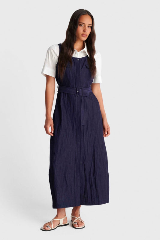 ALE - Set me dy pjese fustan dhe bluze ne ngjyren blu