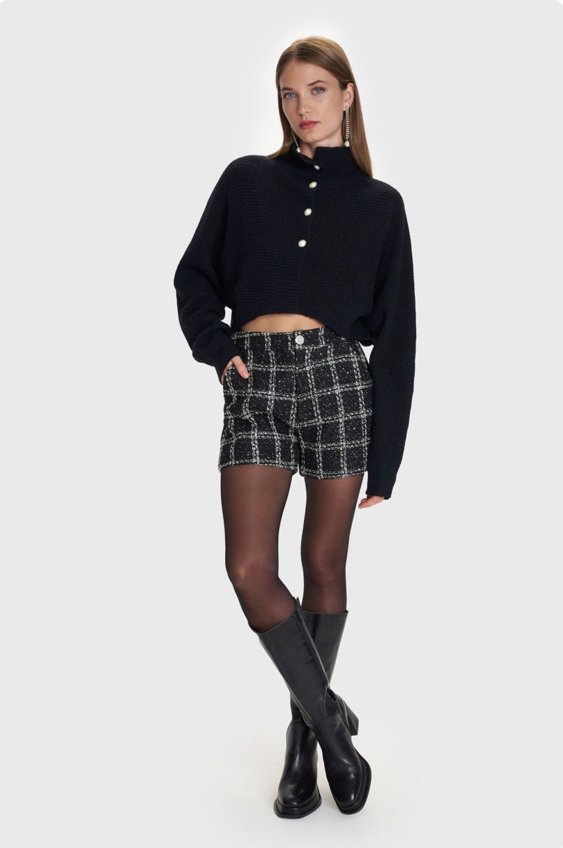 ALE - Cardigan i shkurter bezhe dhe i zi