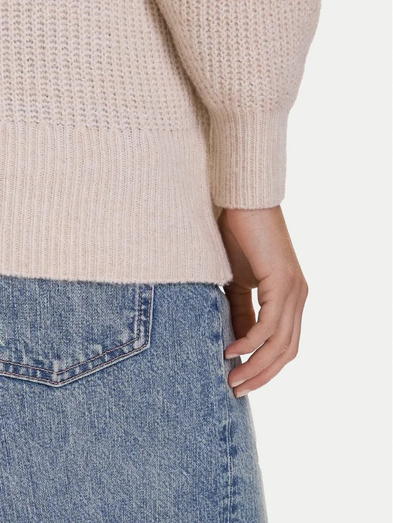 ONLY - Pulover roze dhe bezhe me golf