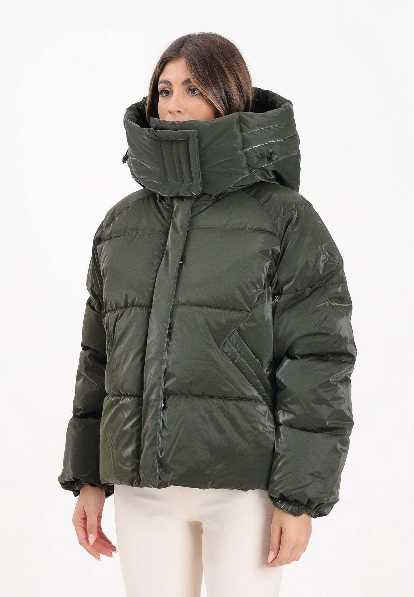 ONLY - Xhup jeshil dhe i zi me kapuc