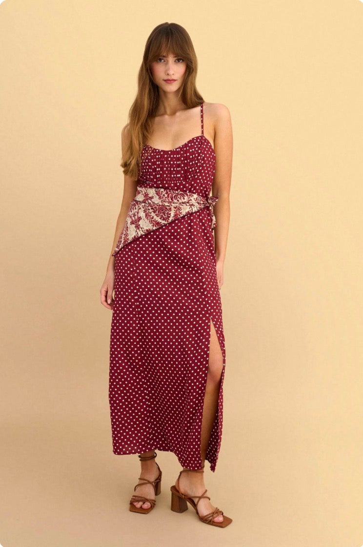 attrattivo - Fustan i kuq me pika