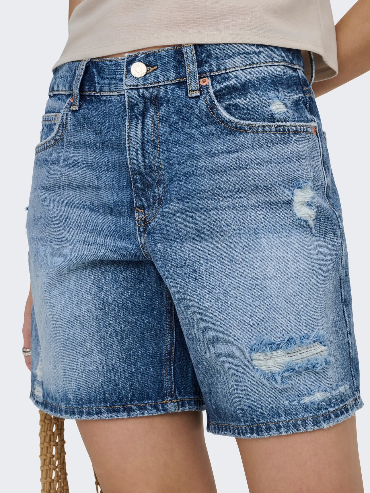 ONLY - Xhinse blu te shkurtra